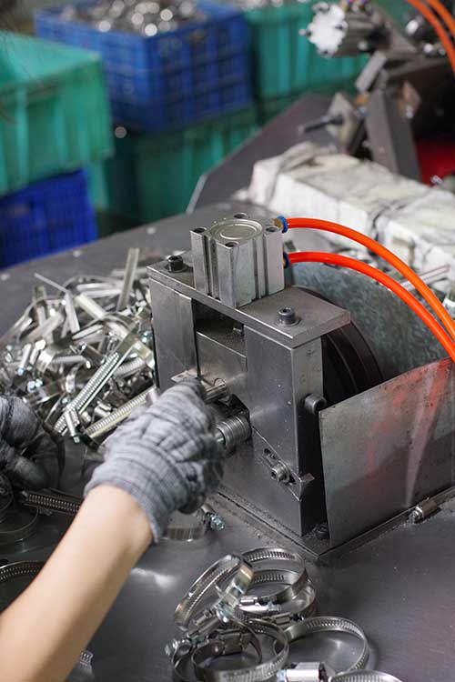 hose clamp band rolling process