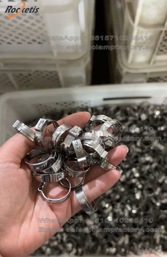 Abrazadera de oreja única continua en acero inoxidable 304 sin escalones para mangueras industriales 2