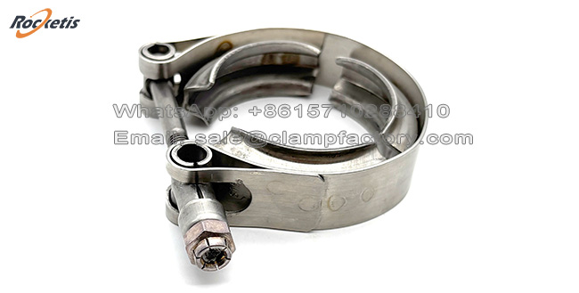 Abrazadera inoxidable para manguera con perfil en V-band heavy duty para sistemas de escape y turbocompresores 1