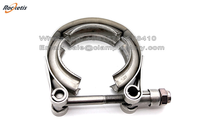 Abrazadera inoxidable para manguera con perfil en V-band heavy duty para sistemas de escape y turbocompresores 3