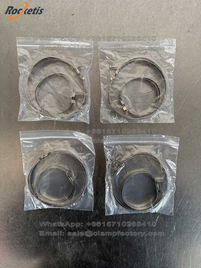 Fábrica abrazaderas en China - Producción de CV boot straps en acero inoxidable para fuelle de junta homocinética 2