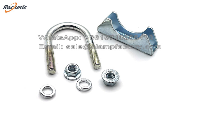 Tipos de abrazadera para manguera - Modelo de doble alambre con perno para fijación de cables 3