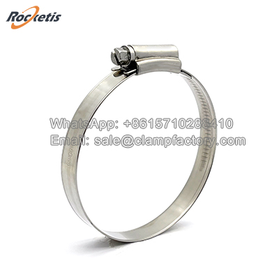 China Hose Clamp - High Torque Stainless Steel Non-Perforated Band Hose Clamp