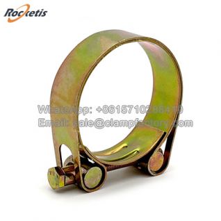 Yellow Zinc Plated Double Band Heavy Hose Clamps