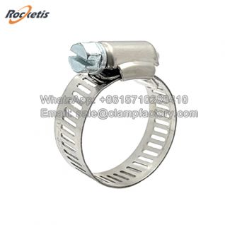 China Clamp Perforatede Band Worm Drive Hose Clamp - SAE J1508 Standard Stainless Steel 304/316